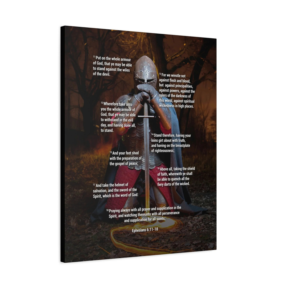 Armour of God Ephesians Bible Verse Canvas Christian Wall Dcor Scripture Art